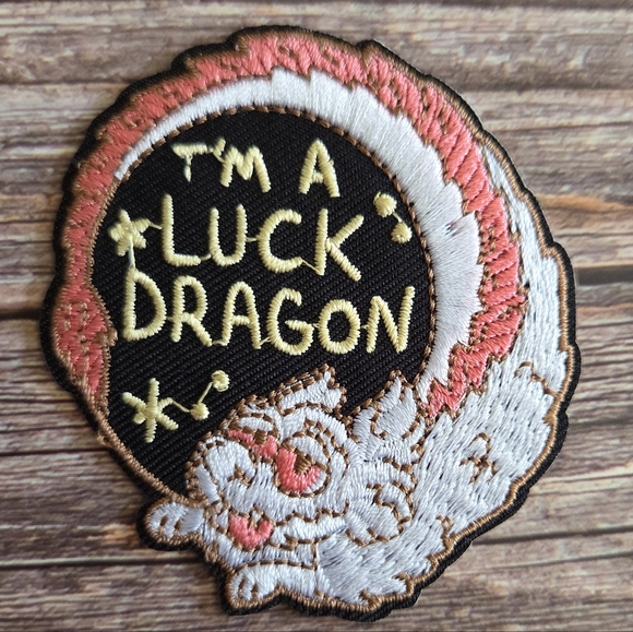 Vintage Accessories - I'm A Luck Dragon Falcor Neverending Story 90s 80s Nostalgia Embroidered Patch